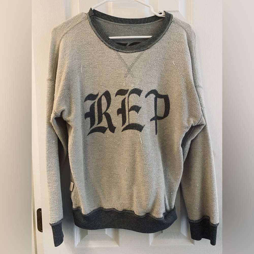 reversible rep sweater